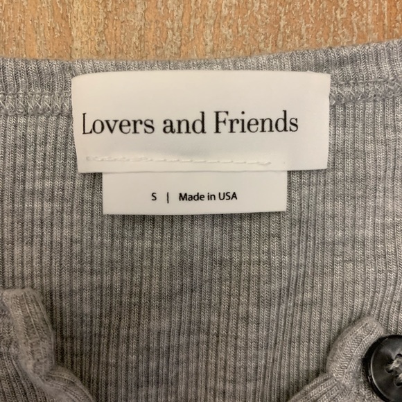 Lovers and Friends Grey Top Small - Picture 3 of 4